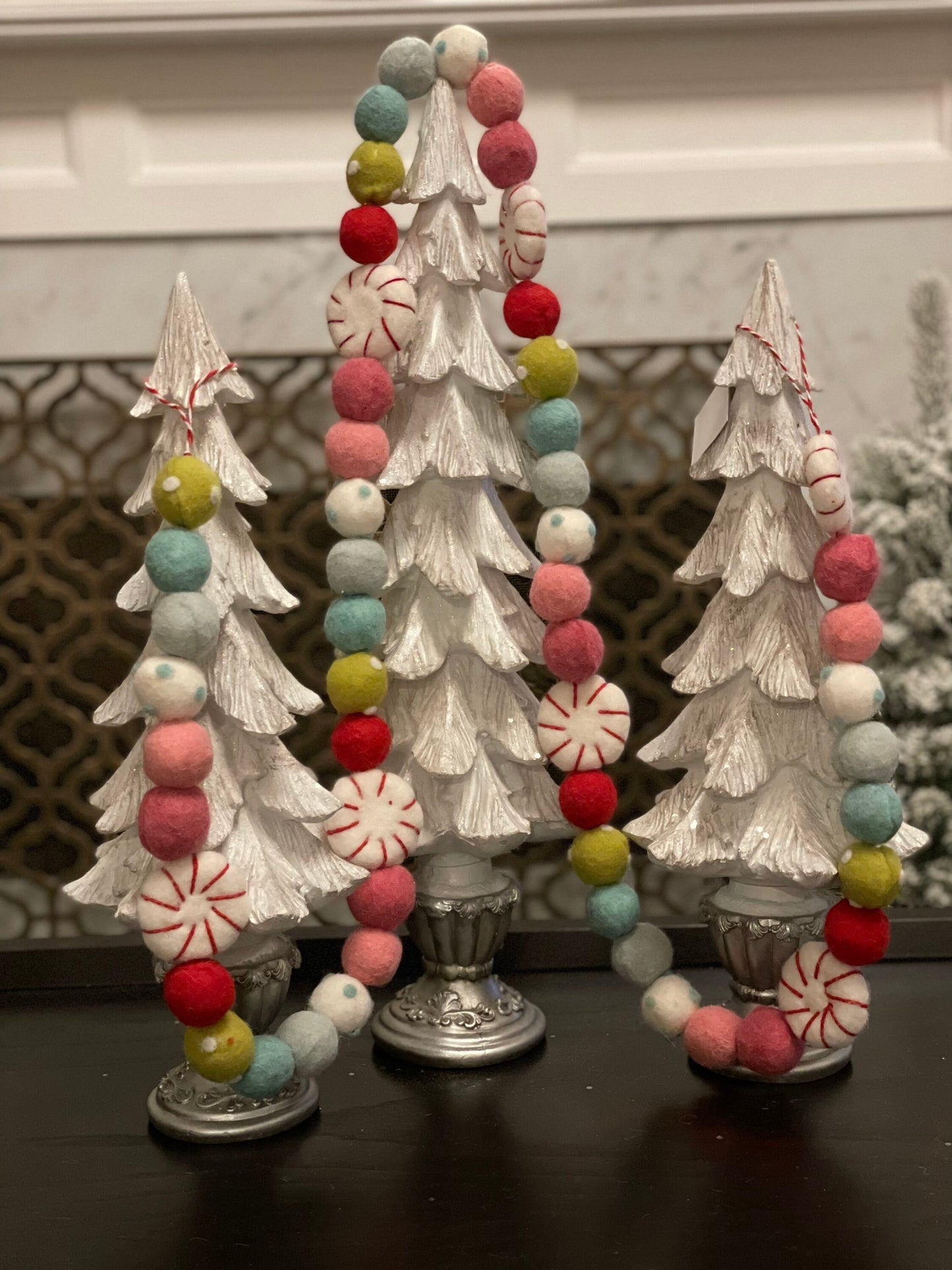 7 ft Candies, peppermint and gum garland, multi color.